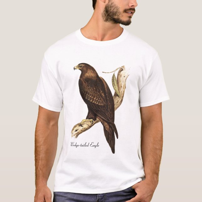 Camiseta Eagle atado cuña. Un ave rapaz magnífica (Anverso)