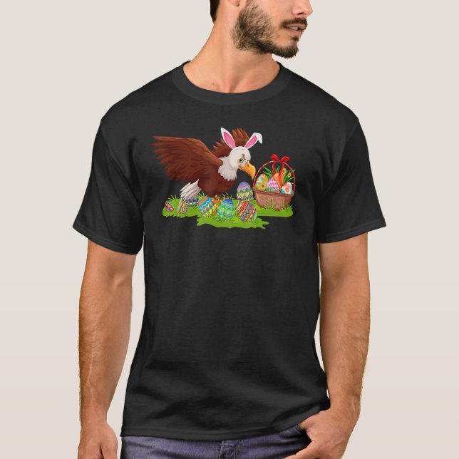 Camiseta Eagle Bird Easter Egg Hung Bunny Eagle Easter S (Anverso)