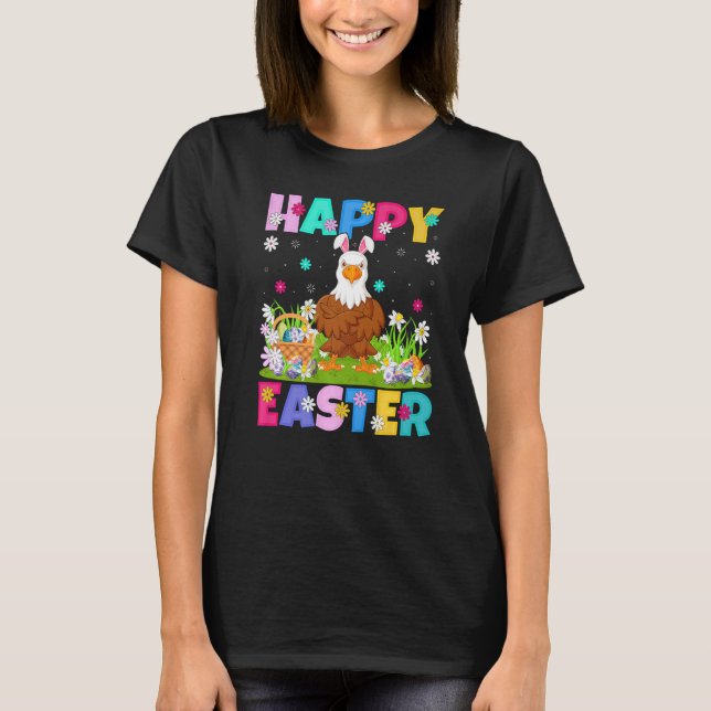 Camiseta Eagle Bird Happy Easter Bunny Bald Eagle Easter Su (Anverso)