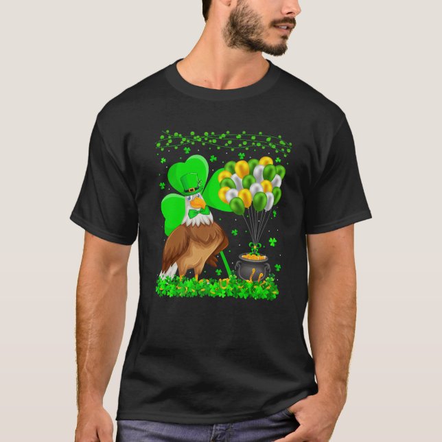 Camiseta Eagle Bird Lover Funny Shamrock Eagle St Patrick (Anverso)