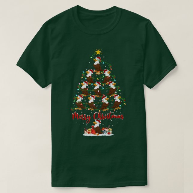Camiseta Eagle Bird Lover Xmas coincidentes con Santa Eagle (Diseño del anverso)