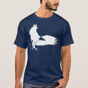 Camiseta Eagle calvo blanco Swooping adentro para un