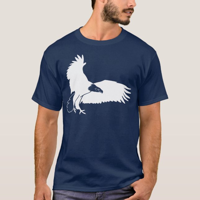 Camiseta Eagle calvo blanco Swooping adentro para un (Anverso)