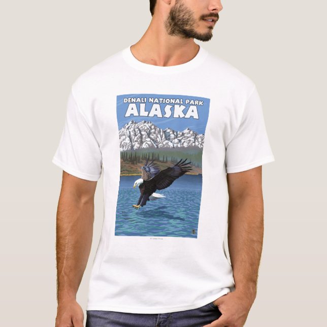 Camiseta Eagle calvo que se zambulle - parque nacional de (Anverso)