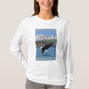 Camiseta Eagle calvo que se zambulle - valle de Skagit,