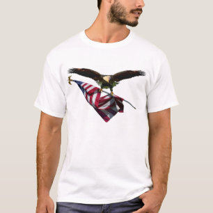 Camiseta Eagle con la bandera americana