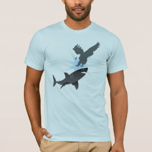 Camiseta Eagle contra tiburón