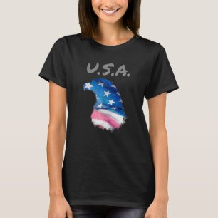 Camiseta Eagle De Bandera Estadounidense