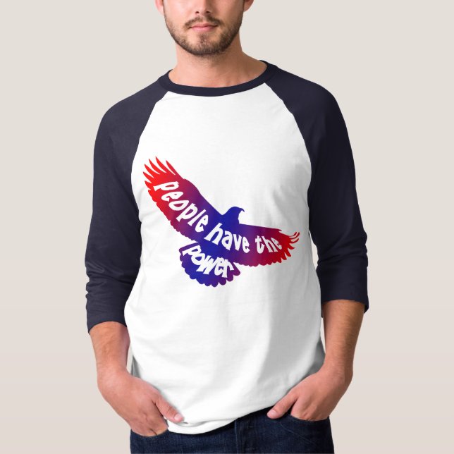 Camiseta ~ Eagle de elevación del poder popular de RW&B (Anverso)
