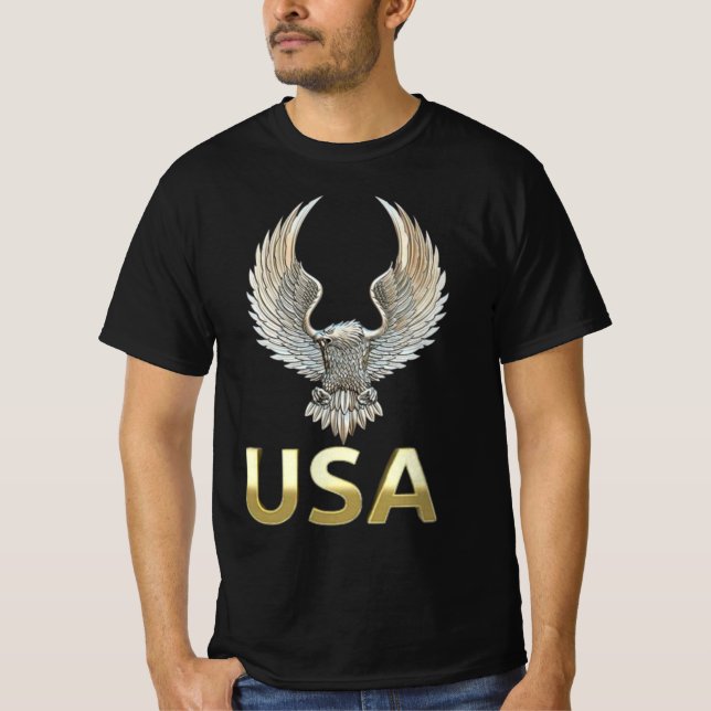 Camiseta Eagle de Estados Unidos dorada (Anverso)