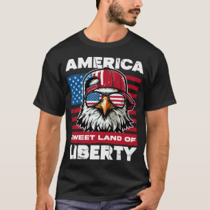 Camiseta Eagle de la dulce tierra de la libertad de Estados