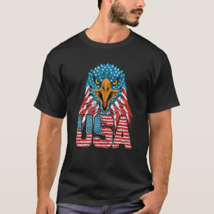 Camiseta Eagle Estadounidense Bandera Veteranos Día Orgullo