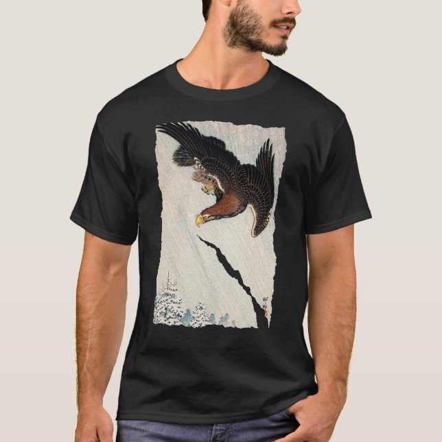 Camiseta Eagle Flying (1933) by Ohara Koson (Anverso)