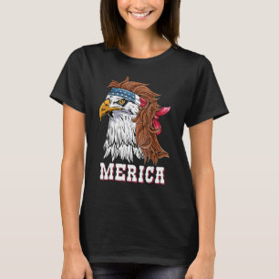 Camiseta Eagle Hair Mullet Merica Bandera Estadounidense Us