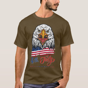 Camiseta Eagle head with usa  for 4th of July independence 