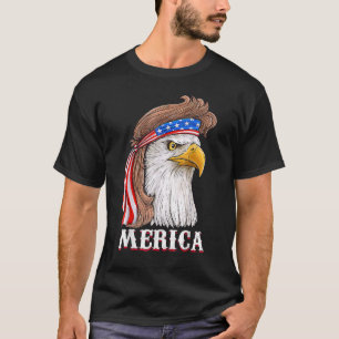 Camiseta Eagle Mullet 4 De Julio Bandera Estadounidense Mer