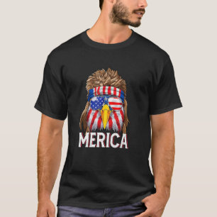 Camiseta Eagle Mullet 4 De Julio Bandera Estadounidense Mer