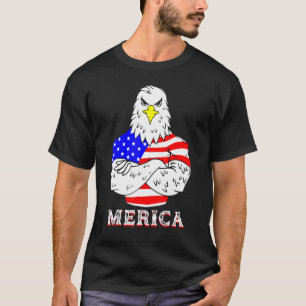 Camiseta Eagle Mullet 4 De Julio Bandera Estadounidense Mer
