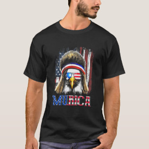 Camiseta Eagle Mullet 4 De Julio Bandera Estadounidense Mer
