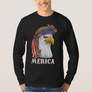 Camiseta Eagle Mullet 4 De Julio Bandera Estadounidense Mer