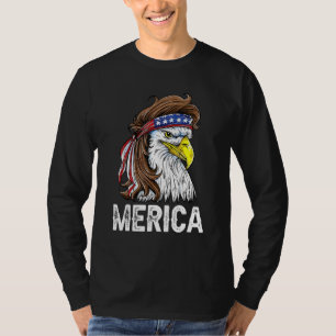 Camiseta Eagle Mullet 4 De Julio Bandera Estadounidense Mer