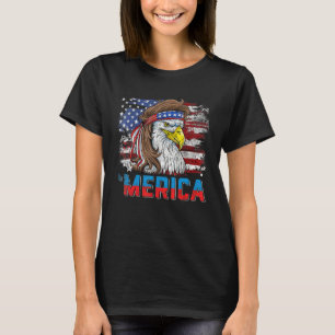 Camiseta Eagle Mullet 4 De Julio Bandera Estadounidense Mer