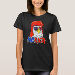 Camiseta Eagle Mullet 4 De Julio Bandera Estadounidense Mer