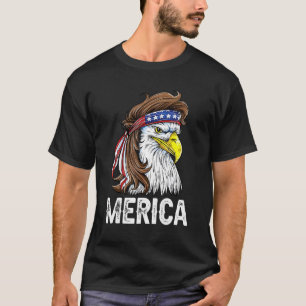 Camiseta Eagle Mullet 4 De Julio Bandera Estadounidense Mer