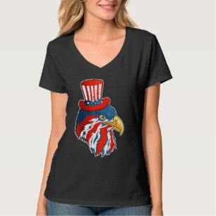 Camiseta Eagle Mullet 4 De Julio Con Bandera Estadounidense