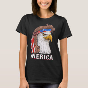 Camiseta Eagle Mullet 4 De Julio Estados Unidos Bandera Ame