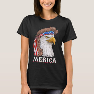 Camiseta Eagle Mullet 4 De Julio Estados Unidos Bandera Ame