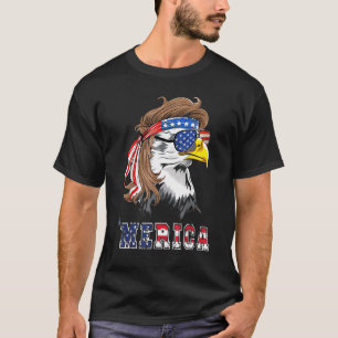 Camiseta Eagle Mullet 4 De Julio Estadounidense Bandera Est