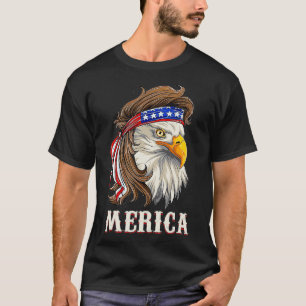 Camiseta Eagle Mullet 4 de julio Merica Bandera Americana E