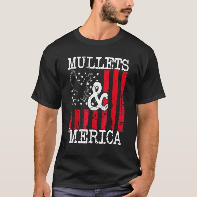 Camiseta Eagle Mullet 4 De Julio Merica Bandera Americana M (Anverso)