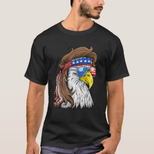 Camiseta Eagle Mullet Gafas De Sol Bandera Estadounidense 4