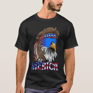 Camiseta Eagle Mullet Gafas De Sol Merica 4 De Julio USA Am