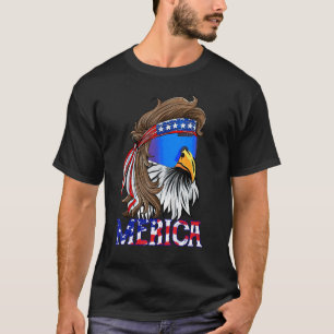 Camiseta Eagle Mullet Gafas De Sol Merica 4 De Julio Usa Am