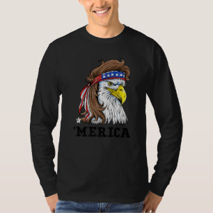 Camiseta Eagle Mullet Merica 4 De Julio Bandera Americana