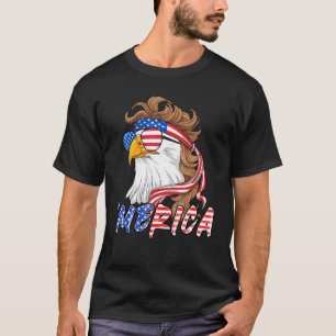 Camiseta Eagle Mullet Merica 4 De Julio Bandera Estadounide