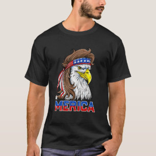 Camiseta Eagle Mullet Merica Hombres 4 De Julio Bandera Ame