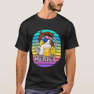 Camiseta Eagle Mullet Merica Mens Beer 4 de julio