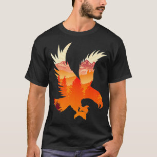Camiseta Eagle National Bird Patterciado Landscape Wildlife