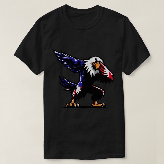 Camiseta Eagle patriótico 4 de julio Celebración masculina  (Diseño del anverso)