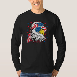 Camiseta Eagle Patriótico T-Shirt 4 de julio USA American F