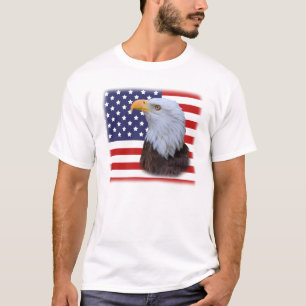 Camiseta Eagle patriótico y bandera de los E.E.U.U.