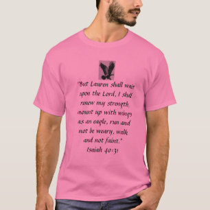 Camiseta Eagle, "pero Lauren esperará sobre el señor, I