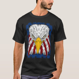 Camiseta Eagle Petriotic Estadounidense Con Bandera 'Estado