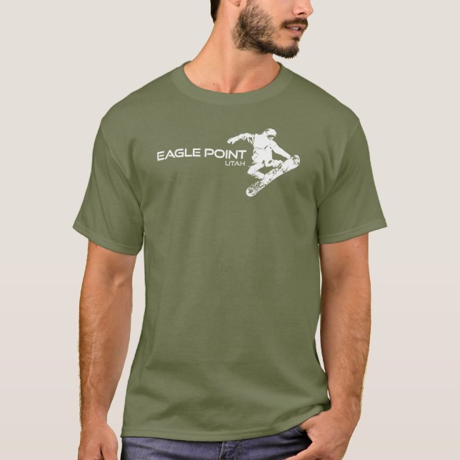 Camiseta Eagle Point Resort Utah Snowboarder (Anverso)