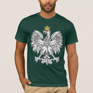 Camiseta Eagle polaco con la corona del oro