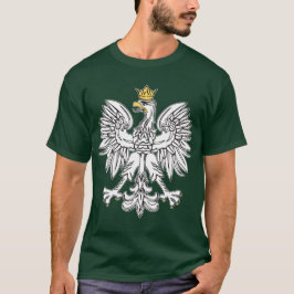 Camiseta Eagle polaco con la corona del oro